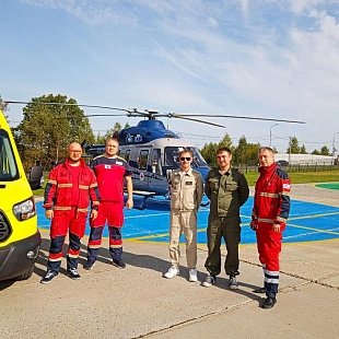 Транспортировка больных вертолетом в Москву